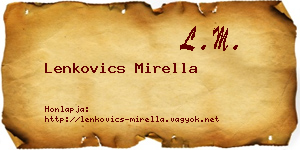 Lenkovics Mirella névjegykártya